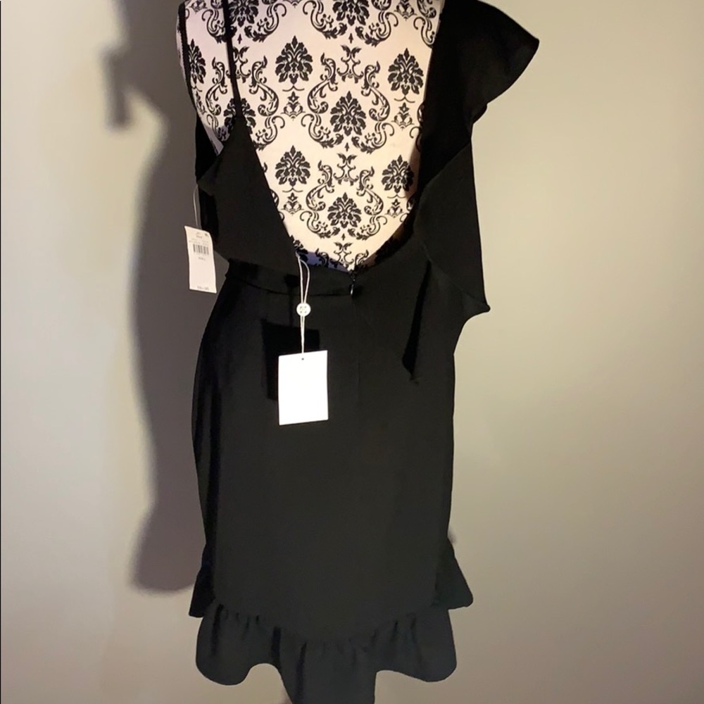 NWT WAYF Black Ruffle Dress - Picture 7 of 10